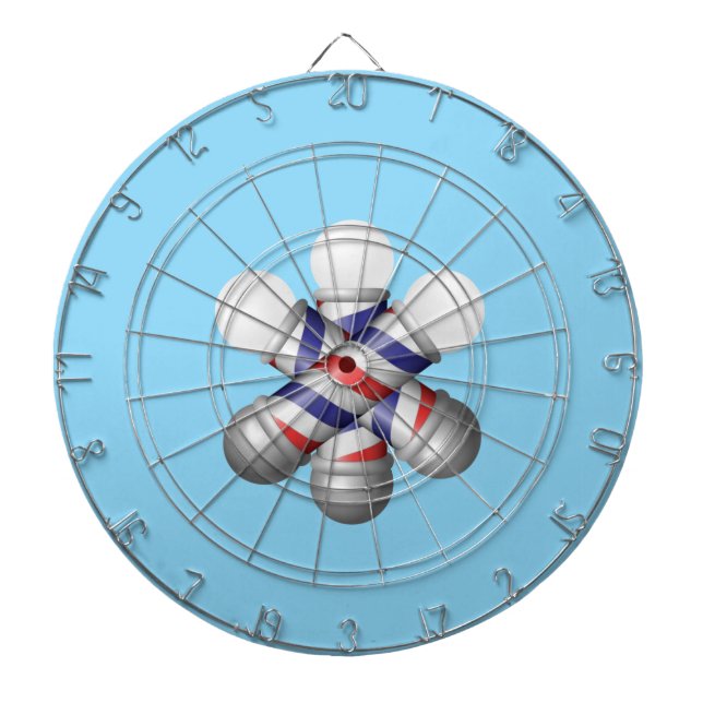Diana Dartboard Blue Barber Pole Barberías (Frente)