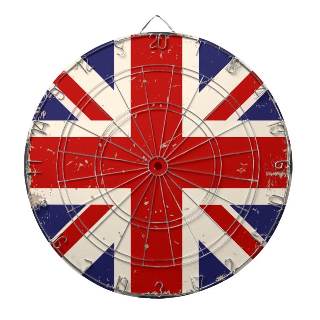 Diana Dartboard británico apenado KRW de la bandera (Frente)