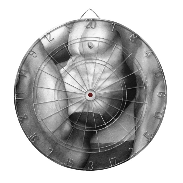 Diana dartboard buen gusto culturista masculino-desnudo (Frente)