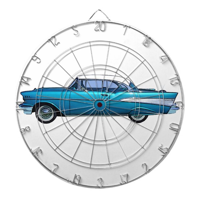 Diana Dartboard clásico 1957 del personalizado de Chevy (Frente)