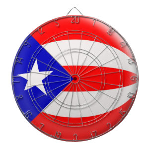 Diana Dartboard con la bandera de Puerto Rico de 6