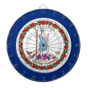 Diana Dartboard con la bandera de Virginia, los E.E.U.U.