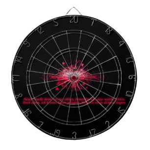 Diana Dartboard corazón negra Pink y