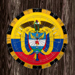 Diana Dartboard de Colombia y dardos de bandera / tabler<br><div class="desc">Cartel: Colombia y Escudo de Armas,  dardos de la bandera colombiana,  juegos de diversión familiar - amor a mi país,  juegos de verano,  vacaciones,  día del padre,  fiesta de cumpleaños,  estudiantes universitarios / hinchas deportivos</div>