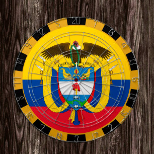 Diana Dartboard de Colombia y dardos de bandera / tabler