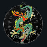 Diana Dartboard de dragón chino<br><div class="desc">Nuestro diseño original de un Dragón Chino en este divertido tablero. El color de fondo puede cambiarse como desee.</div>