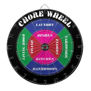 Diana Dartboard de la rueda de la tarea con tareas