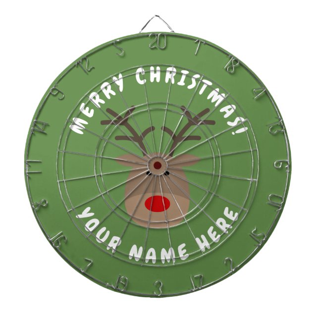 Diana Dartboard de las Felices Navidad con Rudolf el (Frente)