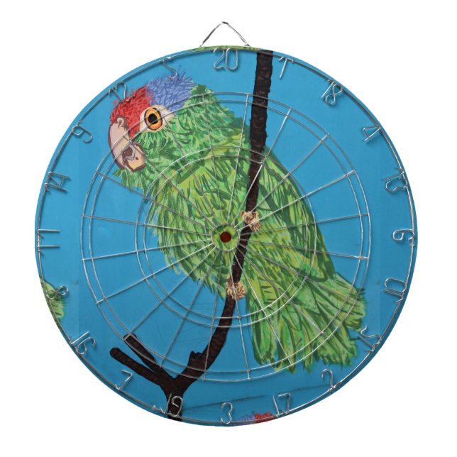 Diana dartboard de loro verde (Frente)