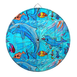 Diana dartboard de los delfínes de la natación