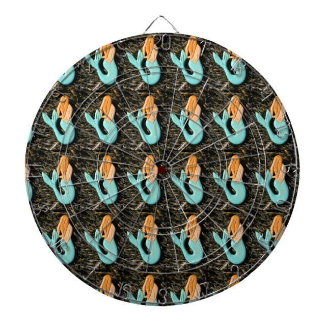 Diana dartboard de mermaid de cabeza roja (Frente)