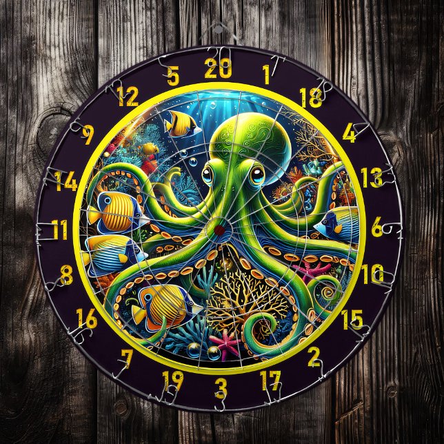 Diana Dartboard de Ocean Majesty Octopus (Subido por el creador)
