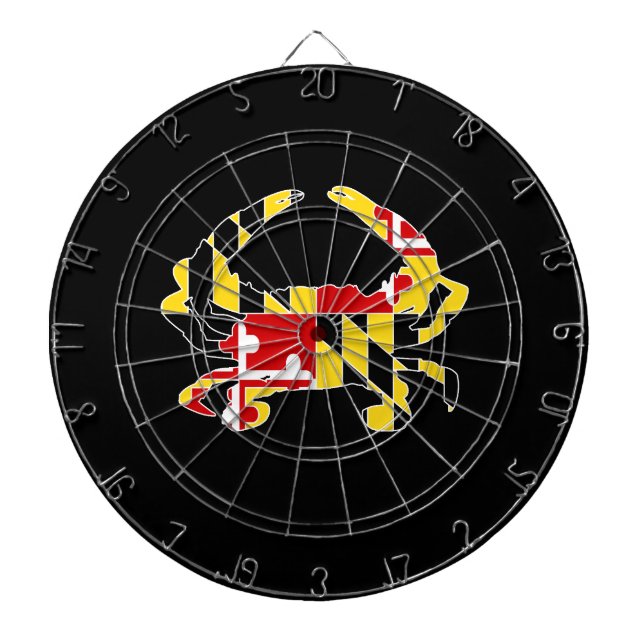 Diana Dartboard del cangrejo de la bandera de Maryland (Frente)