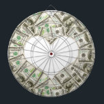 Diana dartboard del dinero<br><div class="desc">El corazón del dinero diseñó el dartboard. El regalo perfecto para el fabricante de dinero acertado.</div>