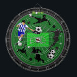 Diana Dartboard del fútbol (fútbol)<br><div class="desc">¡Un fútbol de la diversión inspiró el dartboard! Perfeccione para que el fanático del fútbol o de los deportes de la familia y completamente adaptable añadan nombres,  imágenes,  y más si está deseado. ¡Goce!</div>