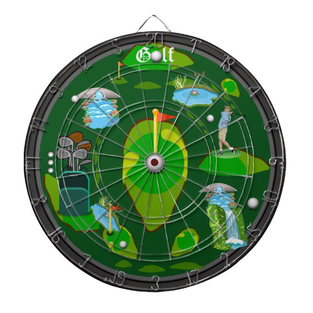 Diana Dartboard del peligro del agua del golf (Frente)