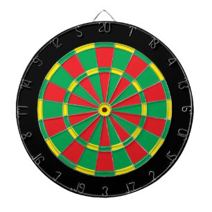 Diana Dartboard del reggae: Negro, rojo, amarillo, y