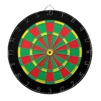 Diana Dartboard del reggae: Negro, rojo, amarillo, y