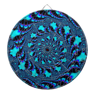 Diana Dartboard espiral verde azulado de encargo de