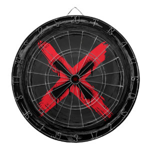 Diana Dartboard Grunge Red Xpression