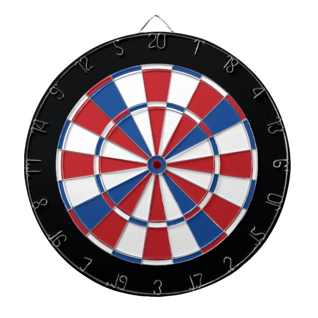 Diana Dartboard patriótico - rojo, blanco y azul (Frente)
