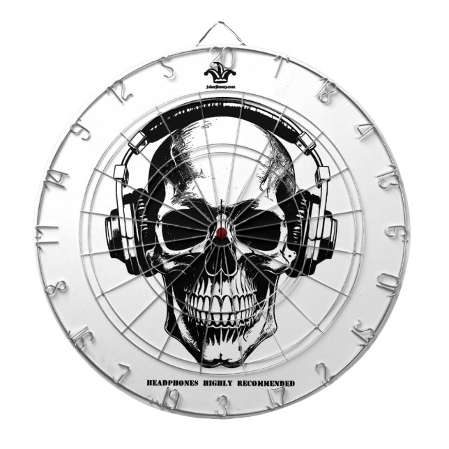Diana Dartboard Scull With Headphones (Frente)