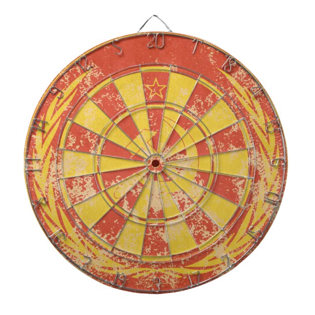 Diana Dartboard USSR Flag laurel dirty cracked (Frente)