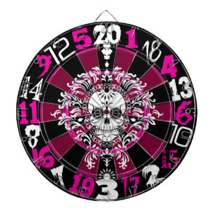 Diana Dartboard violeta y negro del damasco muerto - del