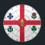 Diana Dartboard with Flag of Montreal, Canada<br><div class="desc">Bring patriotic flair and cultural pride to your game room, office, or recreation space with this vibrant dartboard featuring the official flag of Montreal, Canada. This unique design combines entertainment and heritage, making it a standout piece for anyone who cherishes the city’s rich multicultural roots and iconic symbolism. The flag...</div>
