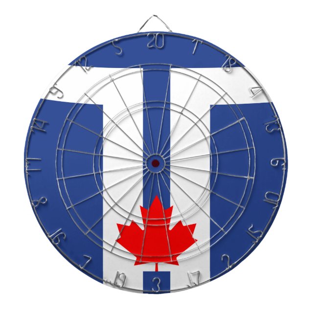 Diana Dartboard with Flag of Toronto, Canada (Frente)