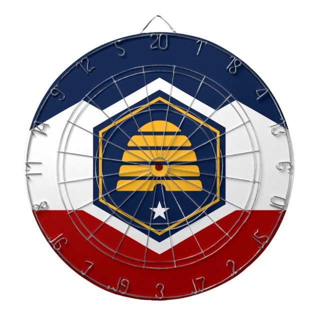 Diana Dartboard with Flag of Utah State, USA (Frente)