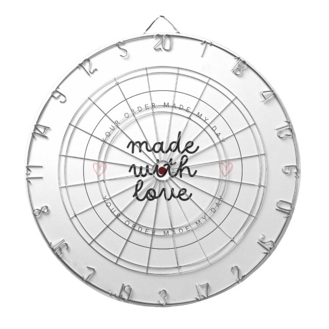 Diana Dartbord hecho con amor" Tarjeta de pizarra premiu (Frente)