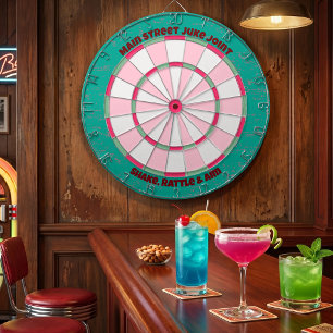 Diana Decoración personalizada de comedor rosa y azul tu