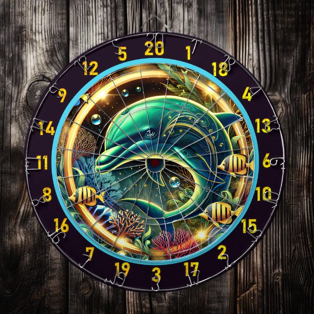Diana Delphin Dream Coral Reef Dartboard (Subido por el creador)