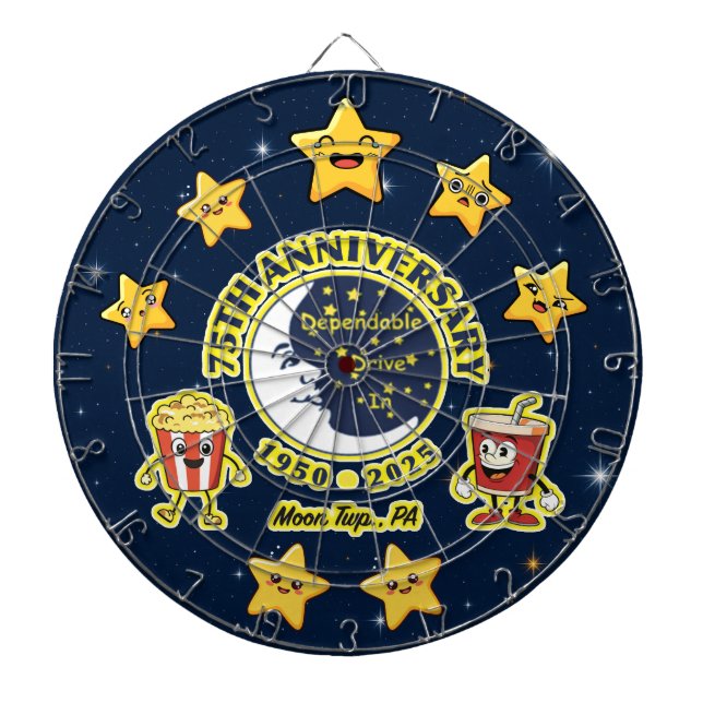 Diana Dependable Drive In 75th Anniversary Dartboard (Frente)