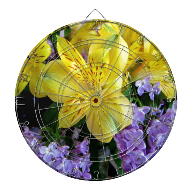 Diana Deportes amarillos y flores moradas de lino (Frente)