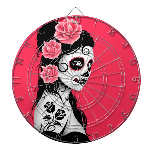 Diana Día del chica muerto del cráneo del azúcar - rosa (Frente)