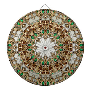 Diana Diagrama de dardos ornamentado de oro elegante