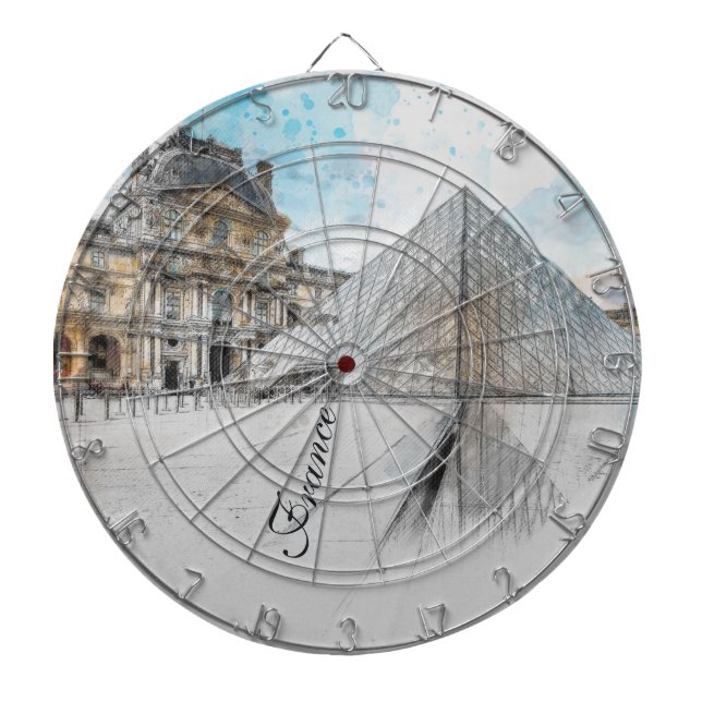 Diana Dibujo acuarela del Louvre París, Francia (Frente)