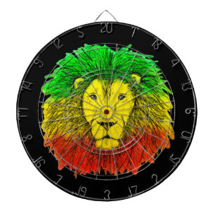 Diana Dibujo de cabeza de león Rasta rojo amarillo verde