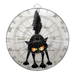 Diana Dibujo de gato negro divertido y fiero