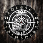 Diana Diseño de cerveza Rustica en Cuevas de Hombre<br><div class="desc">Trae la emoción de la cacería al interior con este diseño circular con un impresionante vaso de cerveza blanco y negro en mano y enmarcado por un blanco atrevido. Perfecto para las cuevas masculinas o los pabellones de caza, esta pieza de decoración le da un toque rústico y atrevido a...</div>