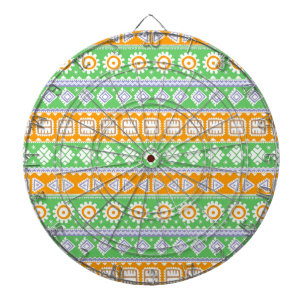 Diana Diseño de patrones étnicos naranja verde lindo