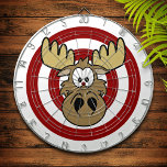 Diana Divertido blanco rojo de alce ocular de toro<br><div class="desc">¡Un personalizado de dartboard divertido para su habitación familiar o sala de juegos!</div>