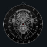 Diana DJ negro azucara el cráneo<br><div class="desc">Este DJ elaborado azucara diseño del cráneo se adorna con remolinos y modelos de punto complejos. Los auriculares se sientan encima del cráneo con dos alambres que cuelgan abajo. Este día agresivo de la imagen inspirada muerta es perfecto para los músicos y los amantes de la música.</div>