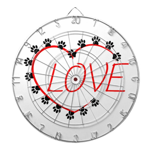 Diana Dog Paws Red Heart Love (Frente)