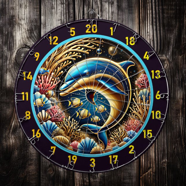 Diana Dolphin Dreams Coral Reef Dartboard (Subido por el creador)