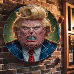 Diana Donald Trump Se Divierte Con Un Político<br><div class="desc">Foto de la Junta Donald Trump Dart. Cartel redondo con caricatura de Donald Trump. La imagen es una mirada humorística sobre la política, apropiada para adultos y para los que disfrutan de una buena risa. Un tablero humorístico con una caricatura de una conocida figura política, perfecto para añadir un toque...</div>