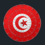 Diana Drapeau Tunisie<br><div class="desc">Drapeau de la Tunisie: Majoritairement rouge,  il comporte en son milieu un disque blanc où figure un croissant rouge qui entoure une étoile à cinq branches.</div>