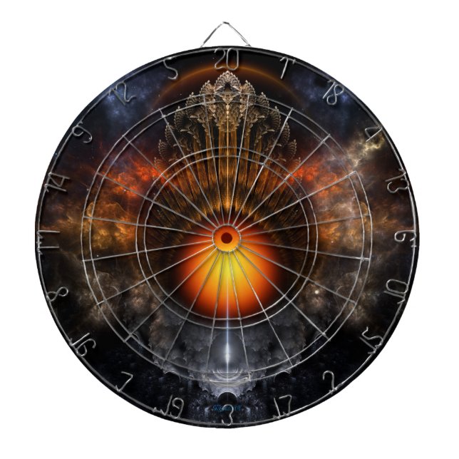 Diana Dream Orb Fractal Art Dart Board (Frente)